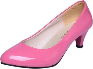 AMDBEL Pumps for Women Dressy Comfortable, Women's Low Kitten Heel Pumps Classic Fashion Dress Pumps Heeled Shoes Office Work