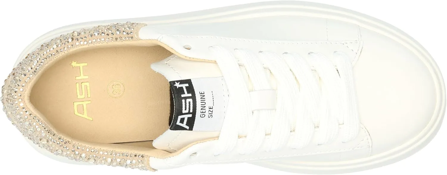 ASH Women's Moby Strass Platform Embellished Fashion Sneaker with Crystal Accents, Stylish Design for Casual Wear