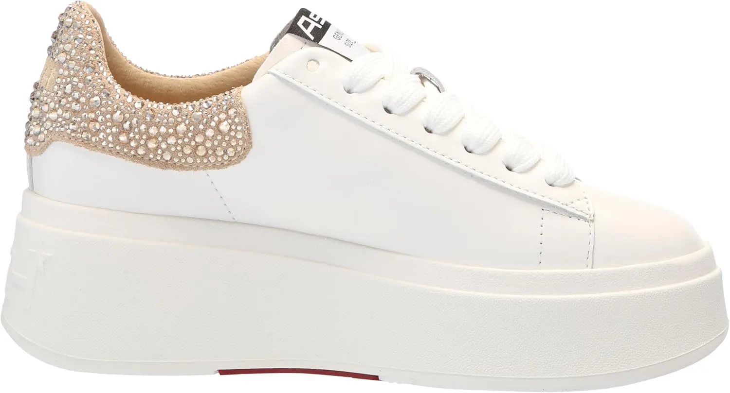ASH Women's Moby Strass Platform Embellished Fashion Sneaker with Crystal Accents, Stylish Design for Casual Wear