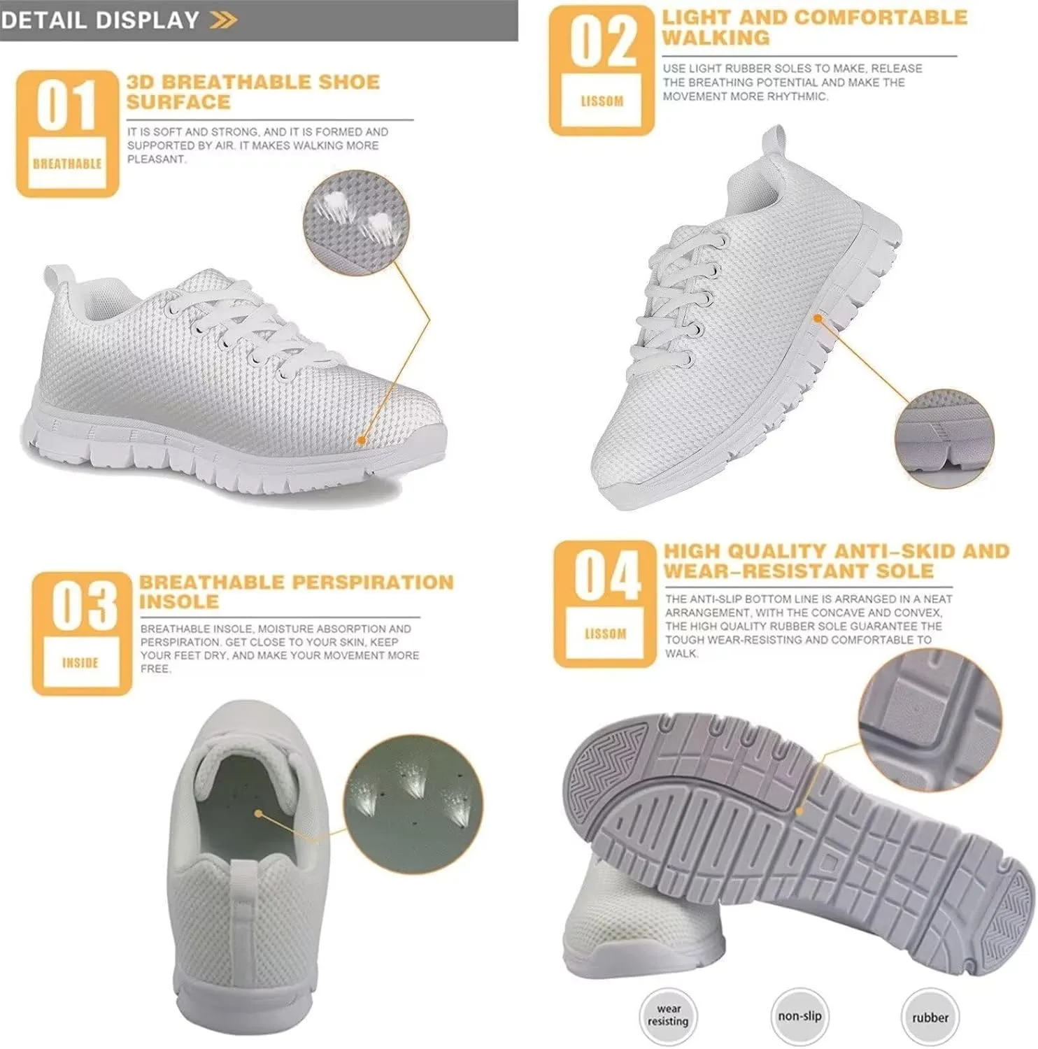 Biyejit Boys Girls Casual Shoes Kids Tennis Running Sports Lace Up Athletic Sneakers