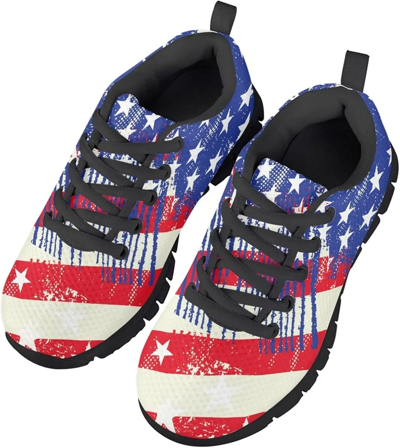 Biyejit Boys Girls Casual Shoes Kids Tennis Running Sports Lace Up Athletic Sneakers