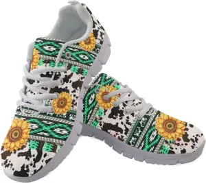 Casual Lace Up Sneakers for Women Sport Athletic Tennis Breathable Running Shoes