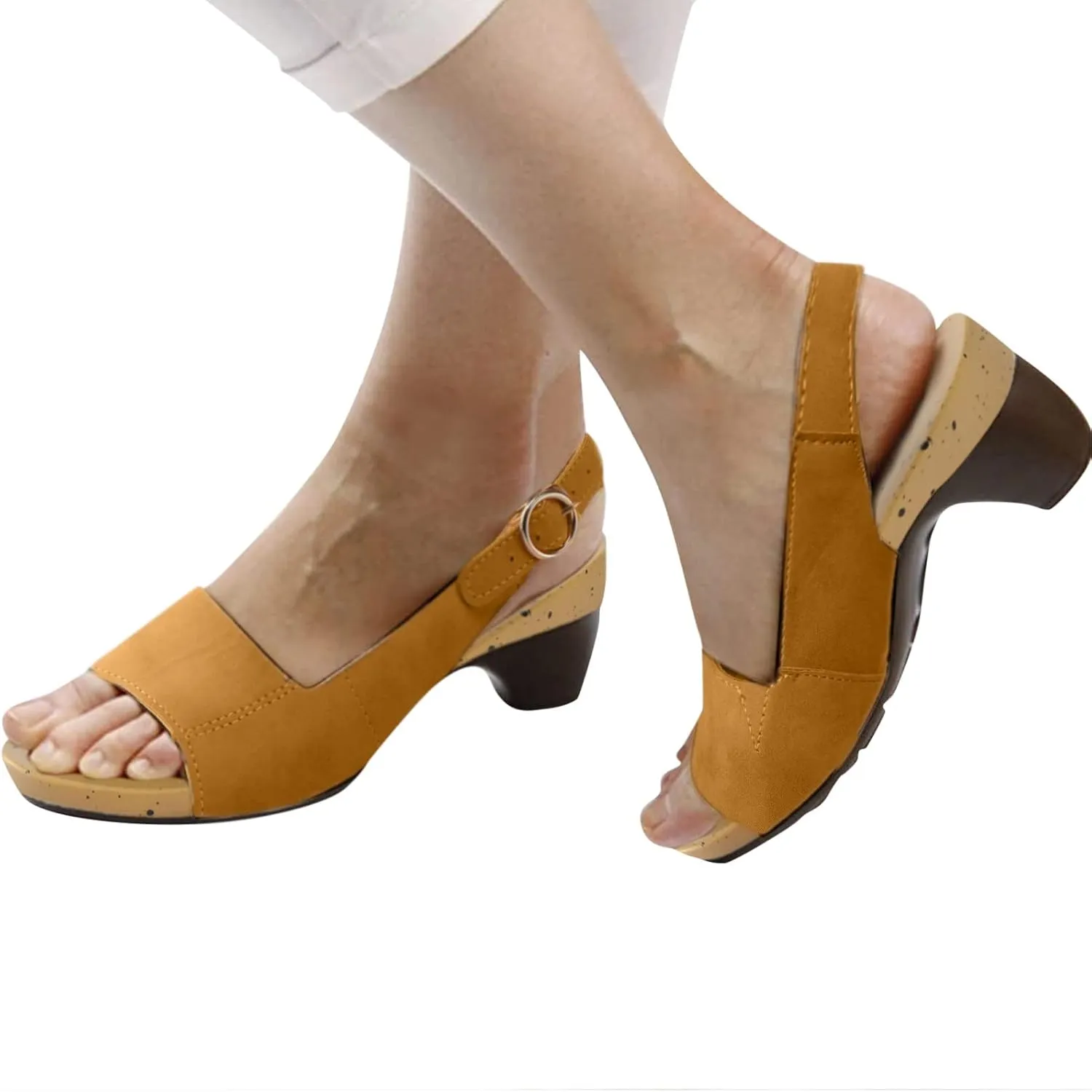 Cathalem Sandals For Women Casual Summer Women's Ultra-Comfy Wedge Sandals Premium Orthopedic Open Toe Sandals