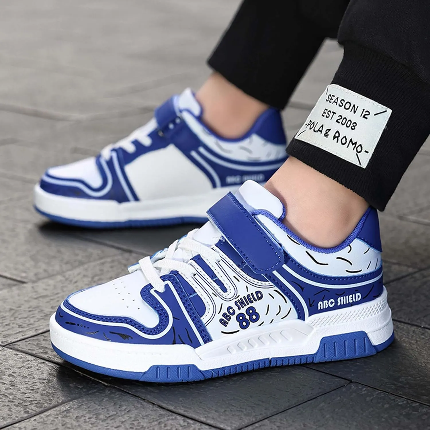 Children's Skateboarding Sneakers Boys Girls Fashion Sneakers Children's Casual Skateboarding Walking Shoes Street Personalized Skateboarding Shoes