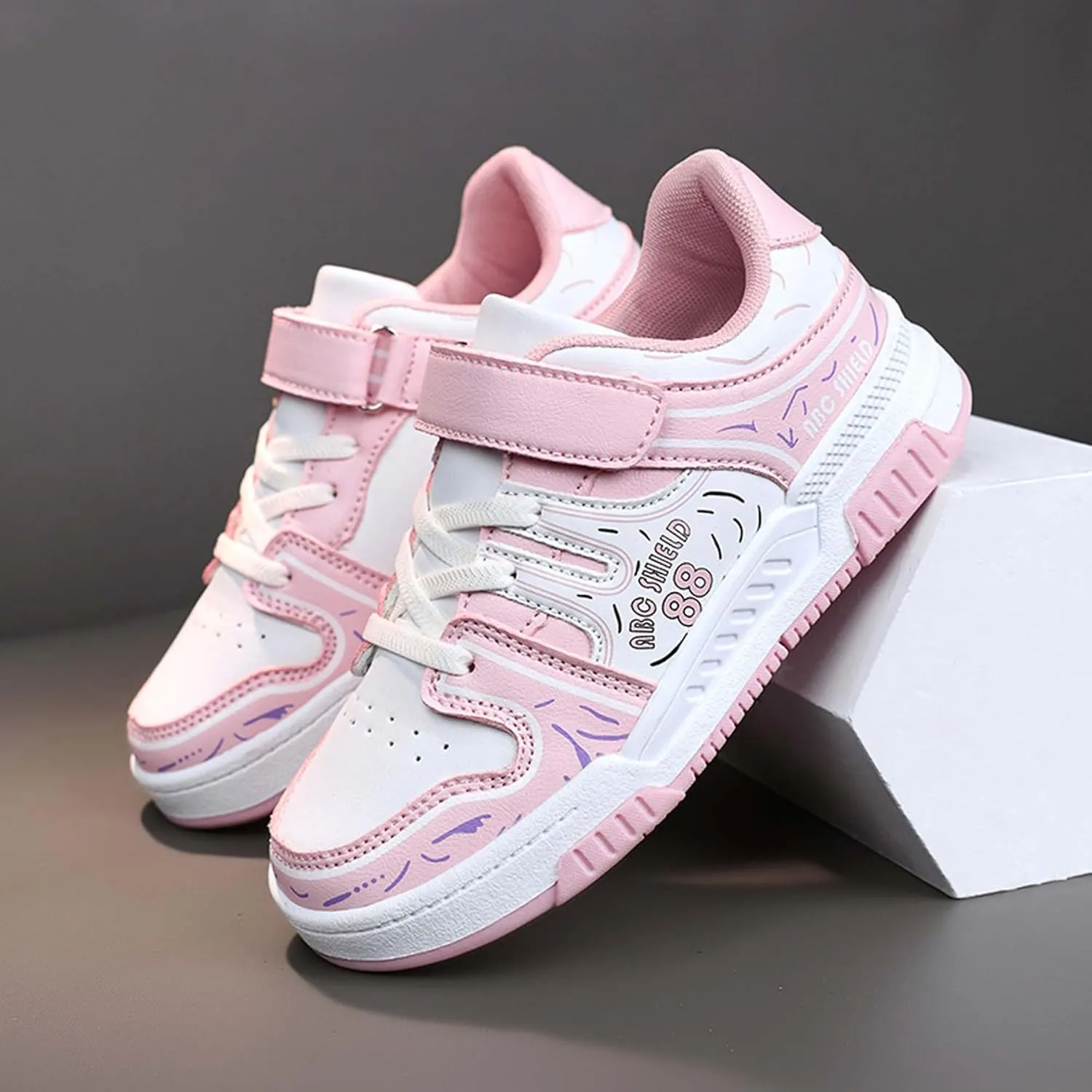 Children's Skateboarding Sneakers Boys Girls Fashion Sneakers Children's Casual Skateboarding Walking Shoes Street Personalized Skateboarding Shoes
