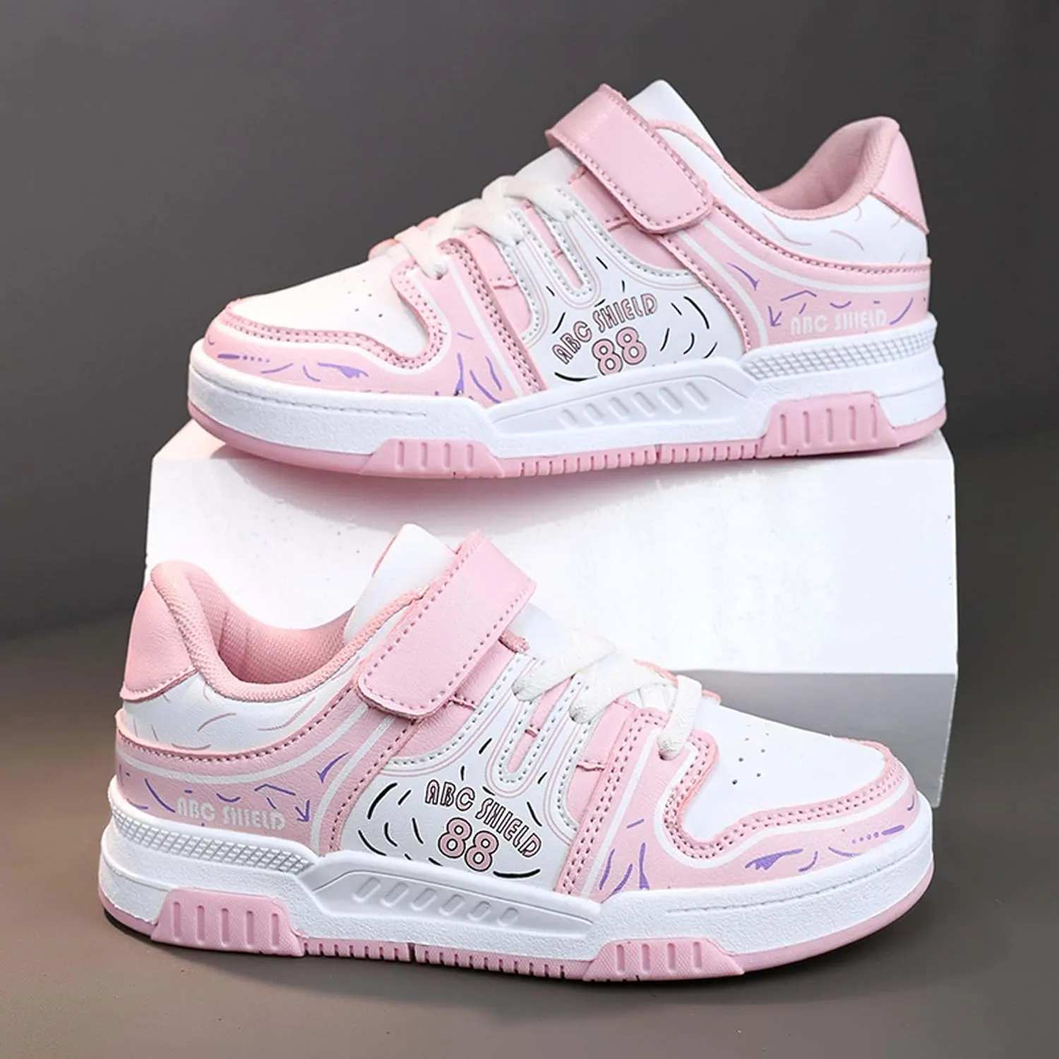 Children's Skateboarding Sneakers Boys Girls Fashion Sneakers Children's Casual Skateboarding Walking Shoes Street Personalized Skateboarding Shoes