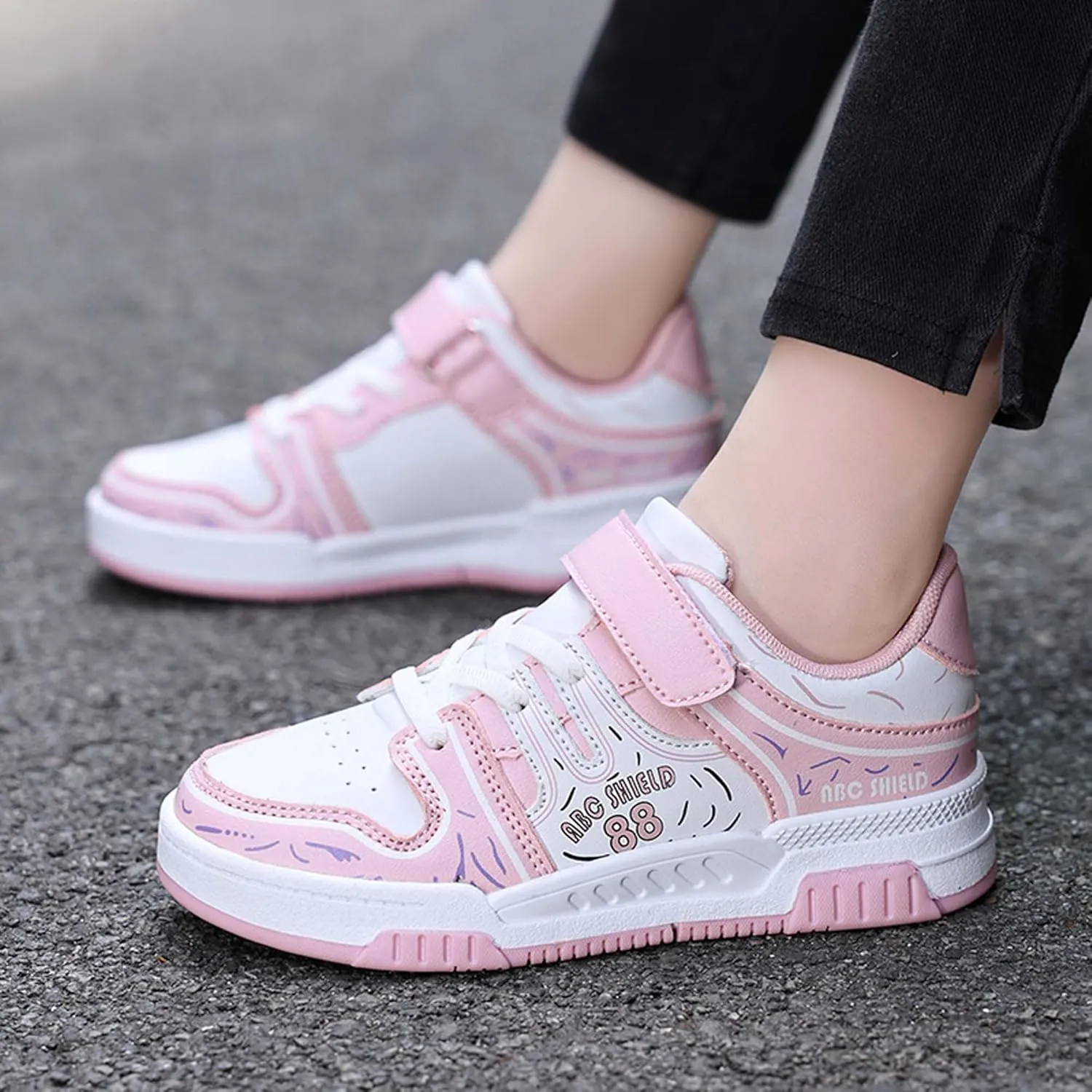 Children's Skateboarding Sneakers Boys Girls Fashion Sneakers Children's Casual Skateboarding Walking Shoes Street Personalized Skateboarding Shoes