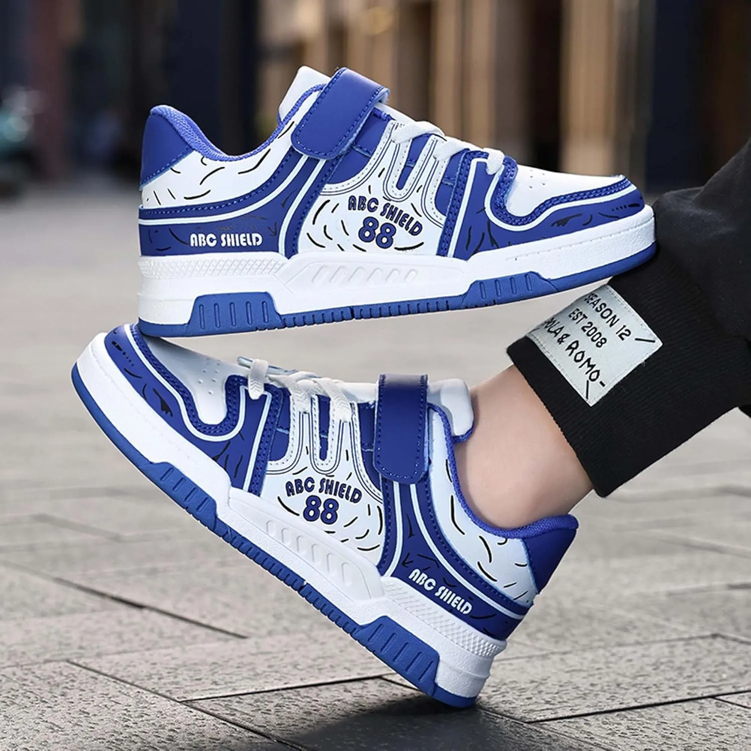Children's Skateboarding Sneakers Boys Girls Fashion Sneakers Children's Casual Skateboarding Walking Shoes Street Personalized Skateboarding Shoes