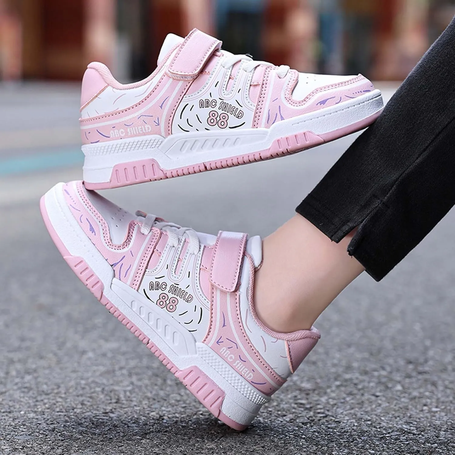 Children's Skateboarding Sneakers Boys Girls Fashion Sneakers Children's Casual Skateboarding Walking Shoes Street Personalized Skateboarding Shoes