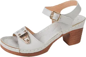 Chunky Heels Ankle Strap High Heel Sandals for Women Red Heels for Women Women's Chunky Low Heels Open Toe Sandals