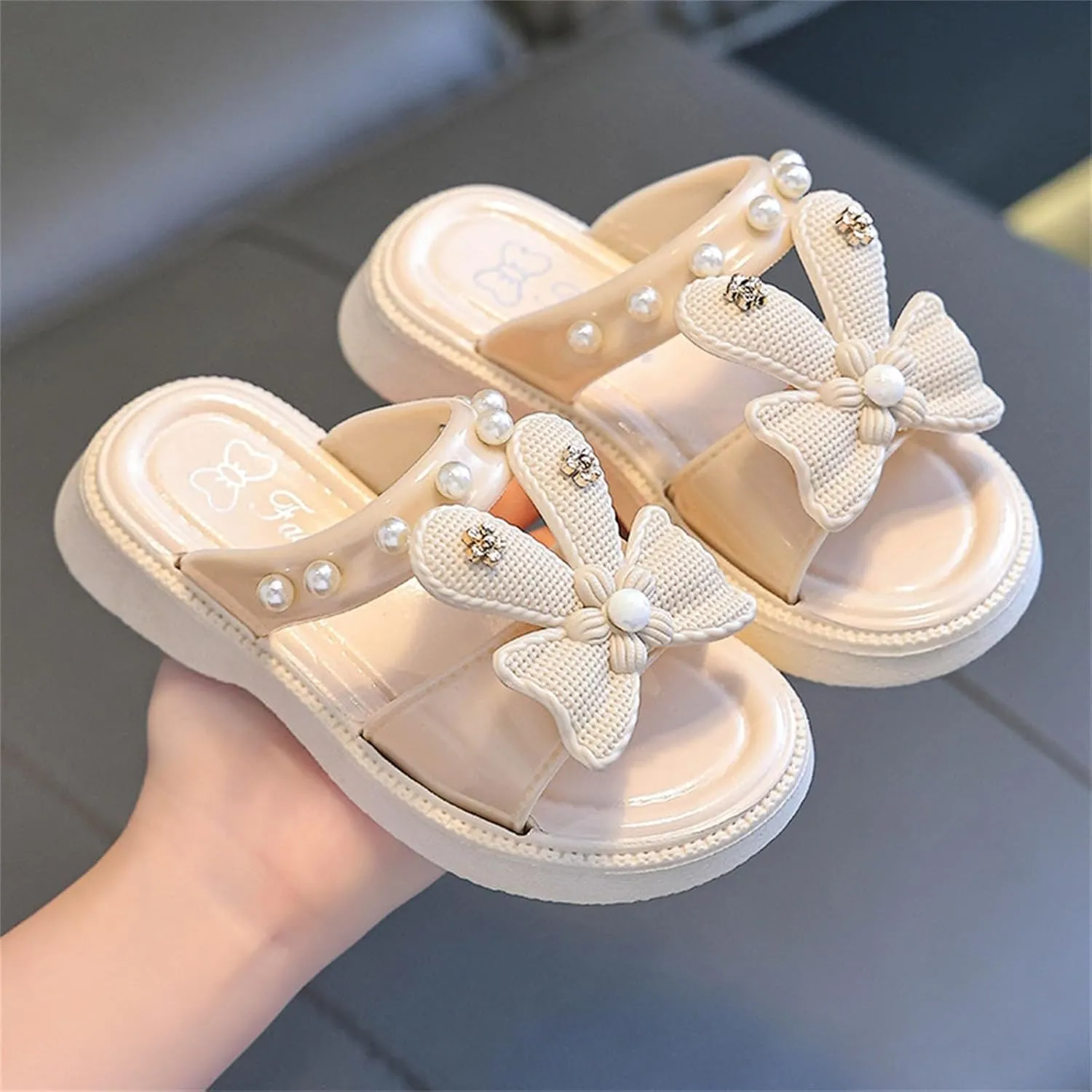 Cloud Pillow Comfy Slippers Girls Thick Sole Cute Bow Bedroom Slides Lightweight Sandals Indoor Outdoor Shoes