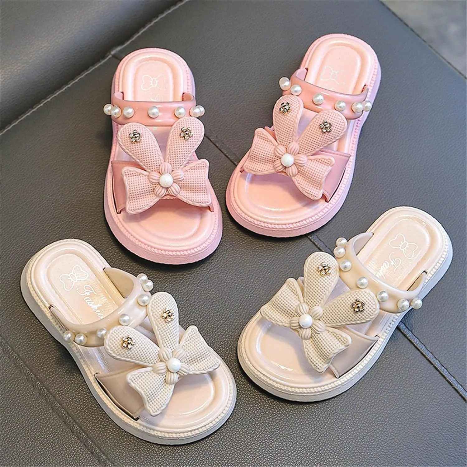 Cloud Pillow Comfy Slippers Girls Thick Sole Cute Bow Bedroom Slides Lightweight Sandals Indoor Outdoor Shoes