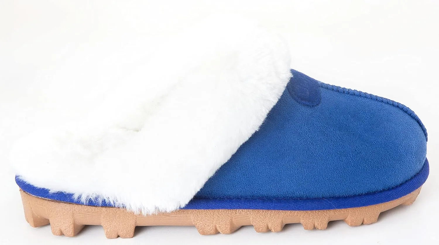 CLPP'LI Womens Slip on Faux Fur Warm Winter Mules Fluffy Suede Comfy Slippers