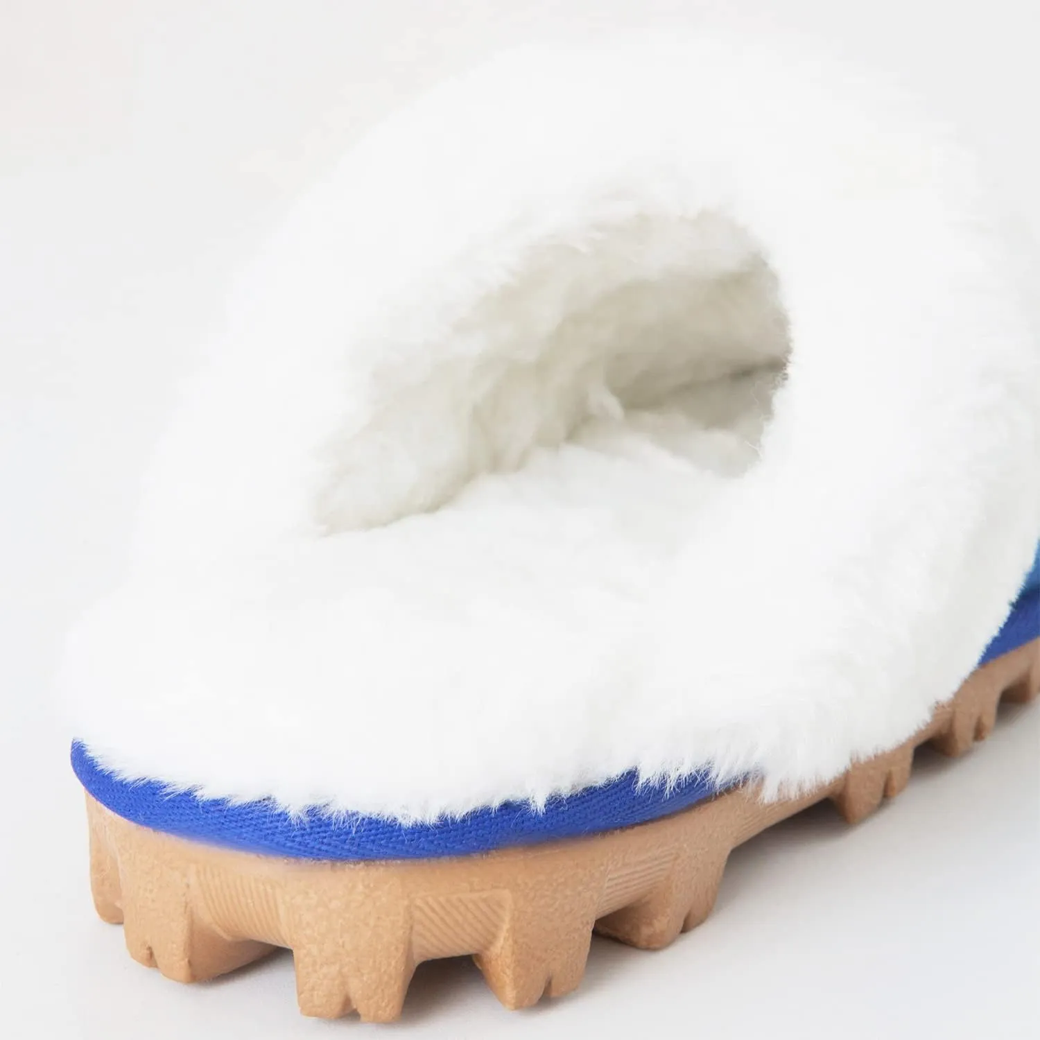 CLPP'LI Womens Slip on Faux Fur Warm Winter Mules Fluffy Suede Comfy Slippers