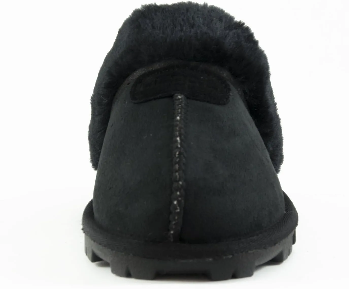 CLPP'LI Womens Slip on Faux Fur Warm Winter Mules Fluffy Suede Comfy Slippers