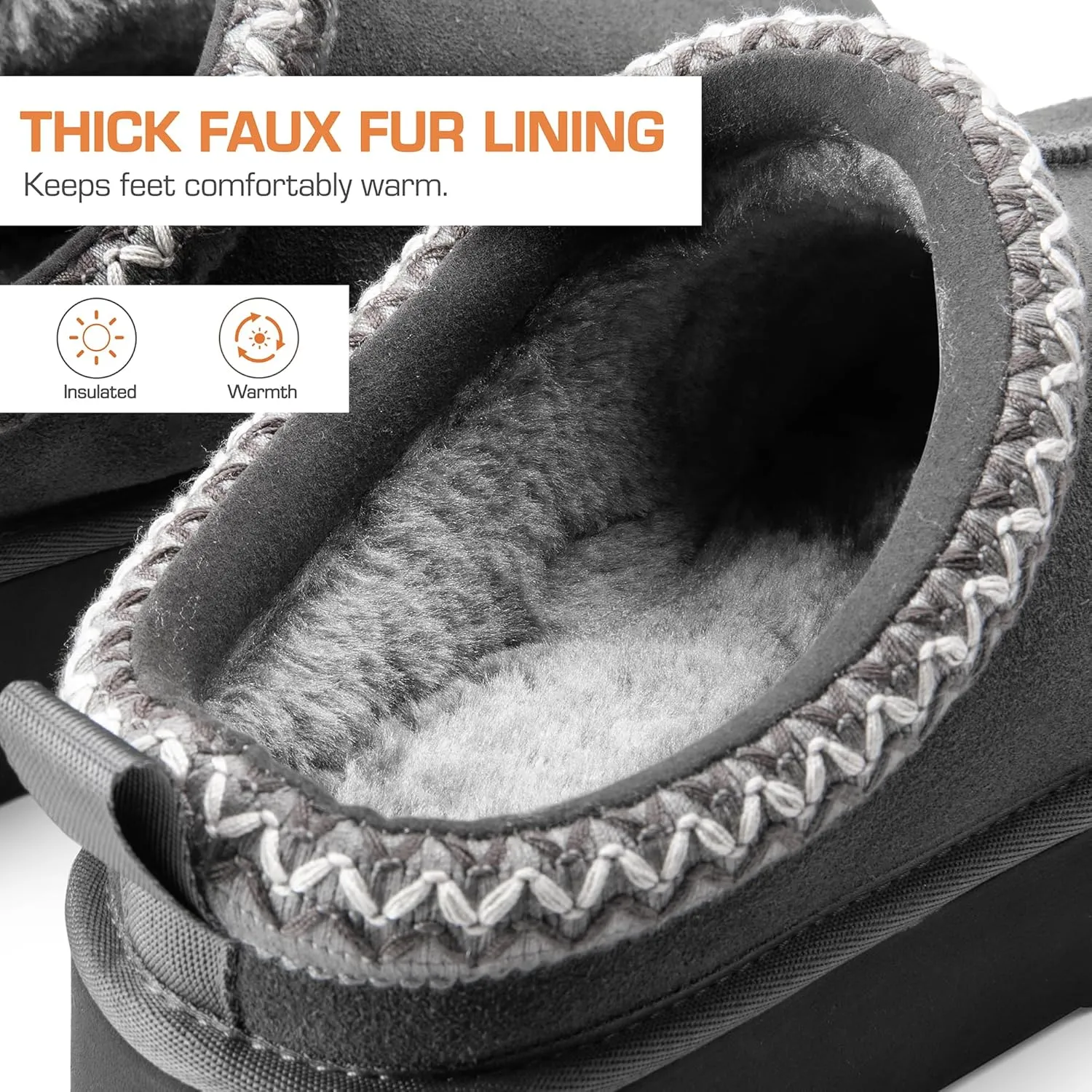 DREAM PAIRS Women's Slippers for Women Genuine Suede Platform Cozy FuzzyEasy Women's Platform Slip-on Slippers Winter Fluffy Warm Comfy Furry Shoes for Outdoor Indoor House