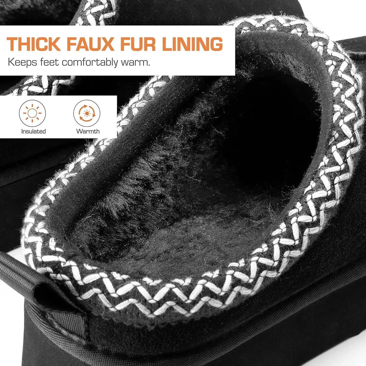DREAM PAIRS Women's Slippers for Women Genuine Suede Platform Cozy FuzzyEasy Women's Platform Slip-on Slippers Winter Fluffy Warm Comfy Furry Shoes for Outdoor Indoor House