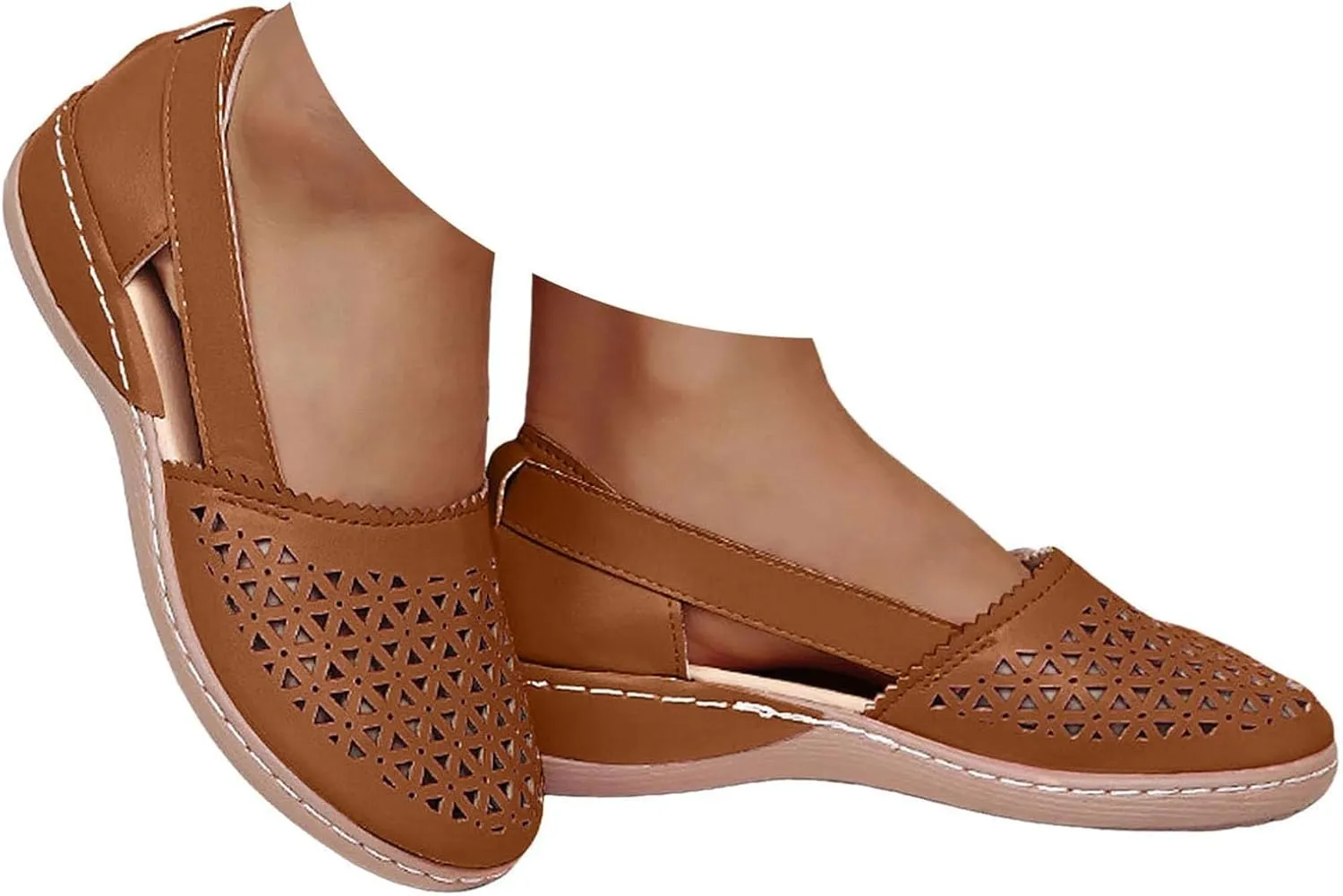 Eduavar Summer Sandals for Women 2023, Sandals Women Comfortable Close Toed Sandals Lace-up Flat Strap Sandals Shoes