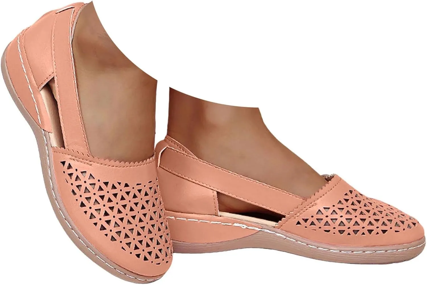 Eduavar Summer Sandals for Women 2023, Sandals Women Comfortable Close Toed Sandals Lace-up Flat Strap Sandals Shoes