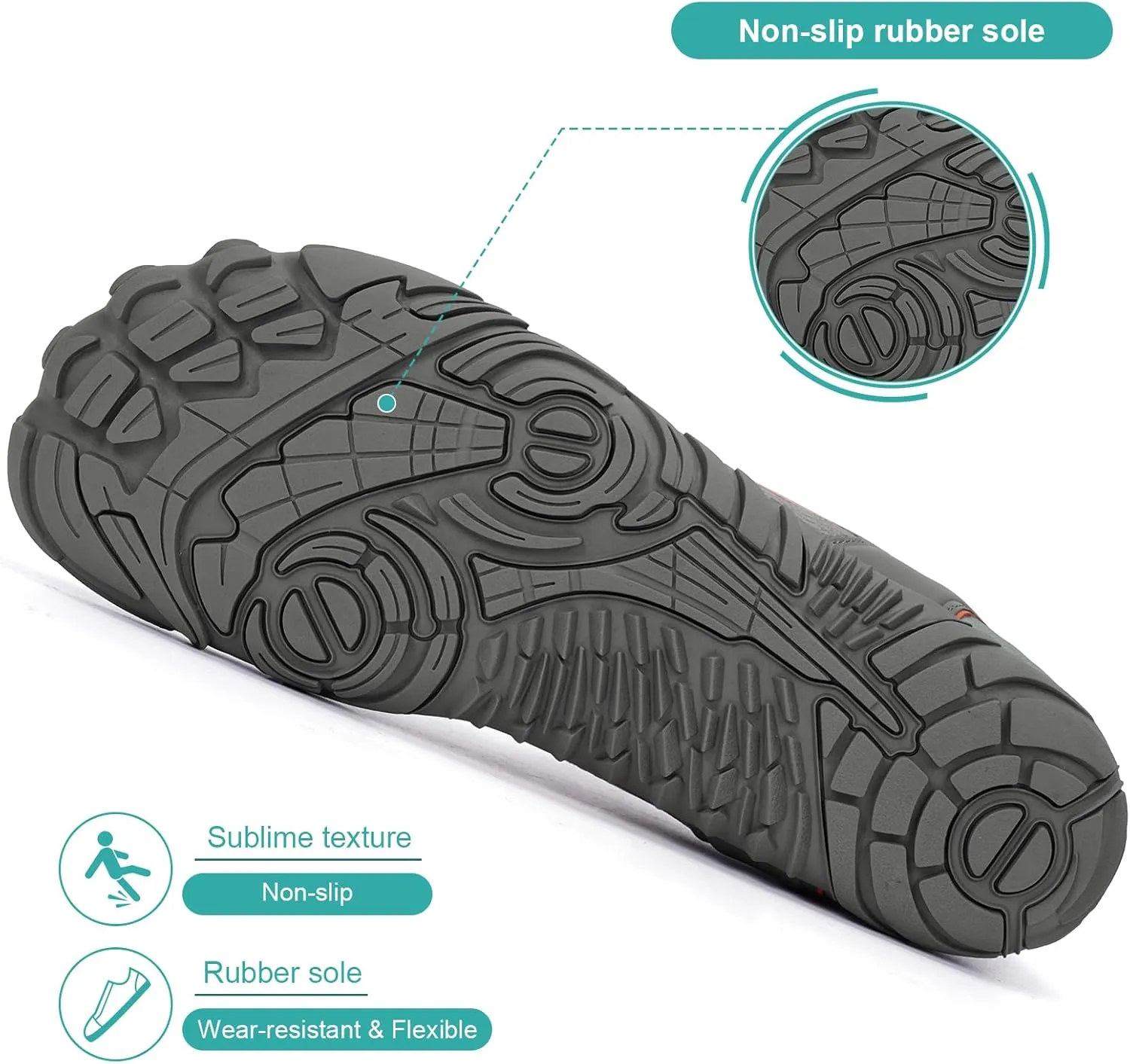 Hike Barefoot Shoes Womens Mens, Thick Barefoot Water Shoes Mens Women Non-Slip & Wide Toe Zero Drop Lightweight Minimalist Footwear for Workout Hiking Trail Running Causl