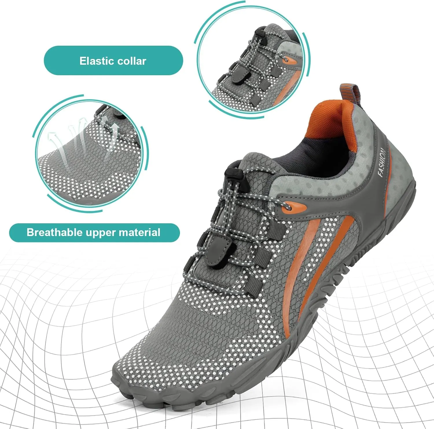 Hike Barefoot Shoes Womens Mens, Thick Barefoot Water Shoes Mens Women Non-Slip & Wide Toe Zero Drop Lightweight Minimalist Footwear for Workout Hiking Trail Running Causl