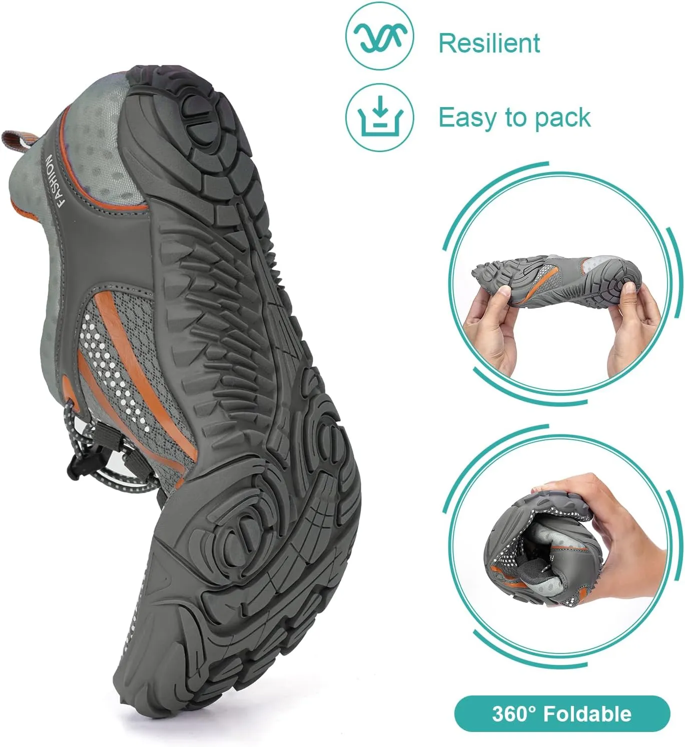 Hike Barefoot Shoes Womens Mens, Thick Barefoot Water Shoes Mens Women Non-Slip & Wide Toe Zero Drop Lightweight Minimalist Footwear for Workout Hiking Trail Running Causl