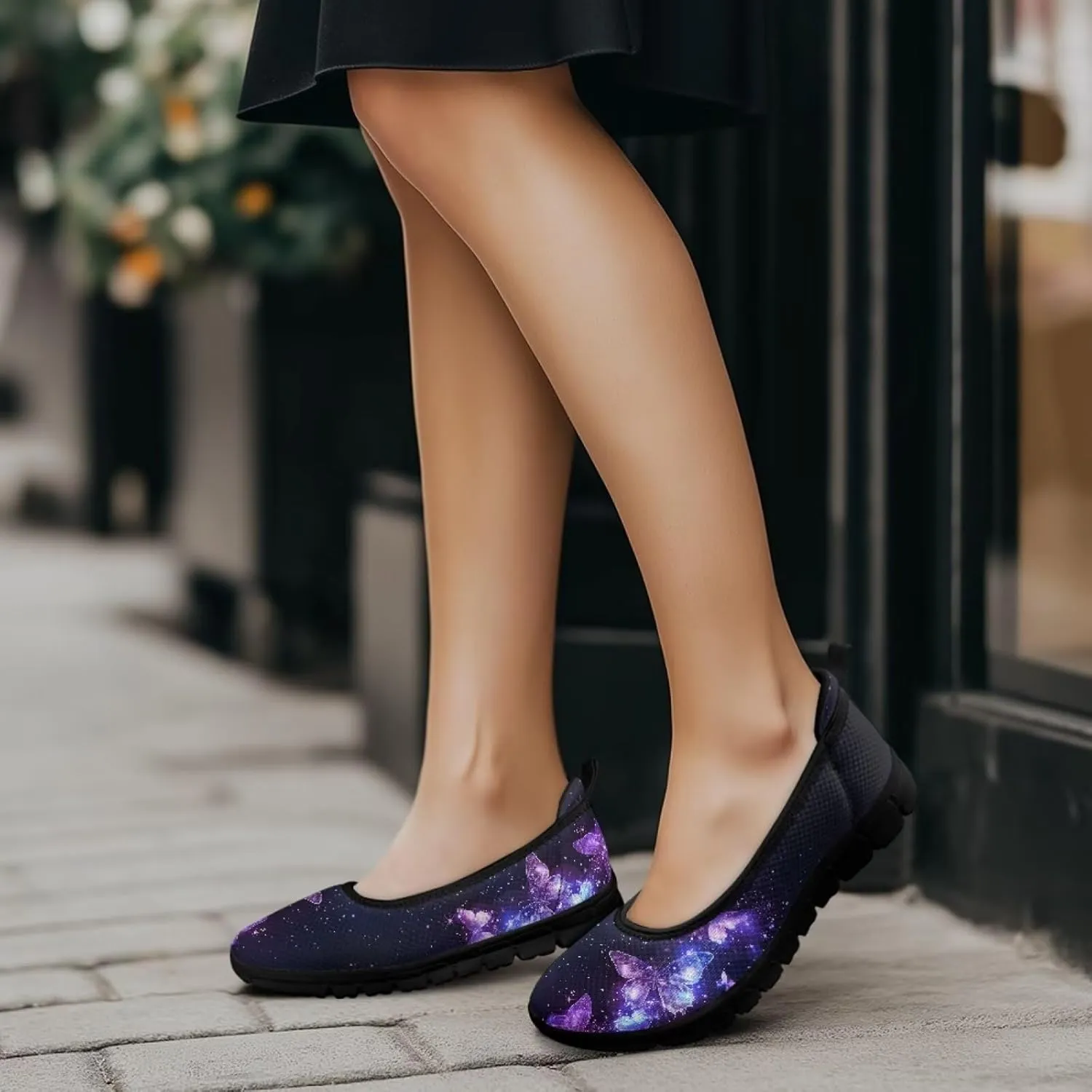 Jeiento Slip On Loafers for Women Lady Casual Walking Shoes Lightweight Breathable Running Shoes