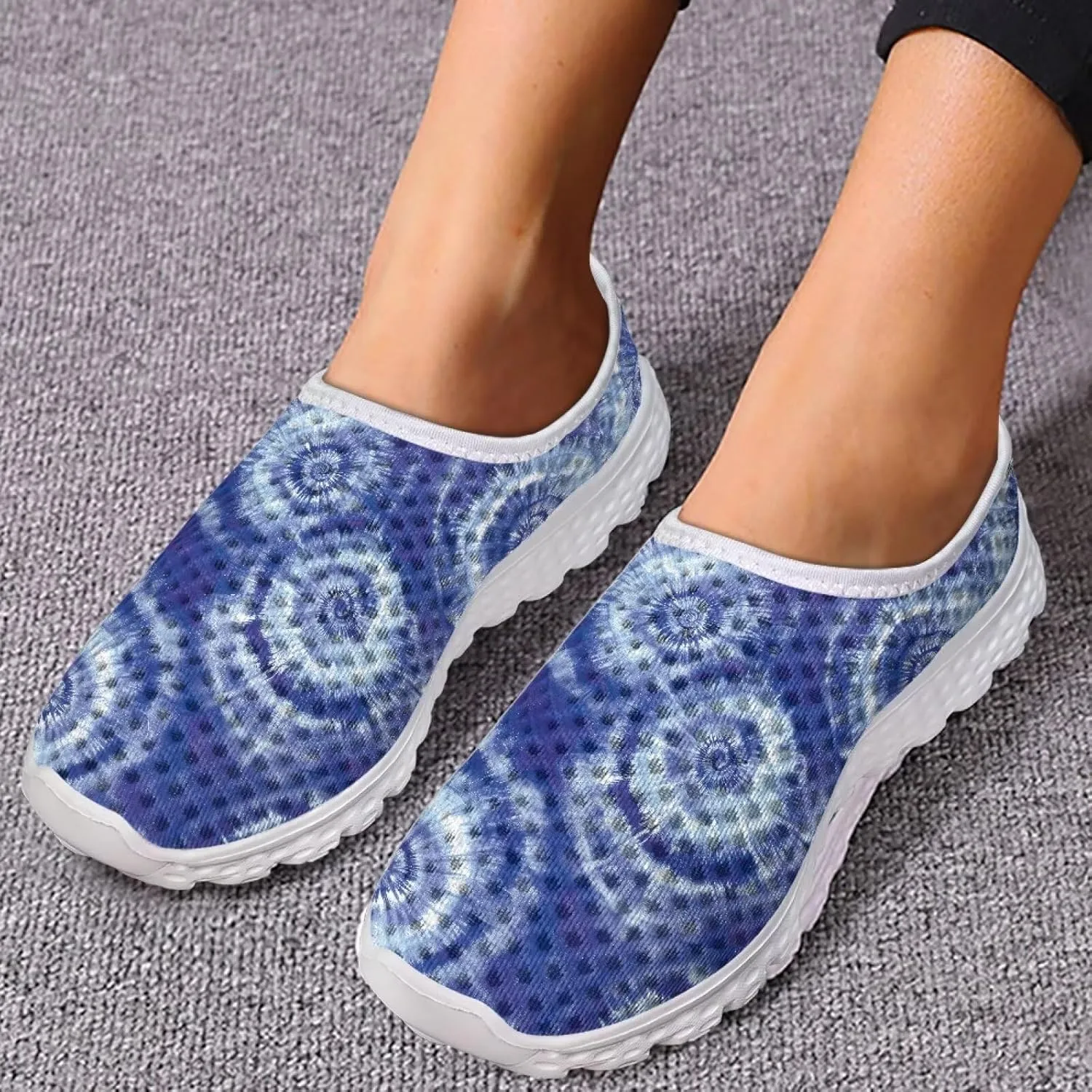 KEIAHUAN Trail Running Shoes Women Lightweight Fashion Casual Mesh Sneakers Flats