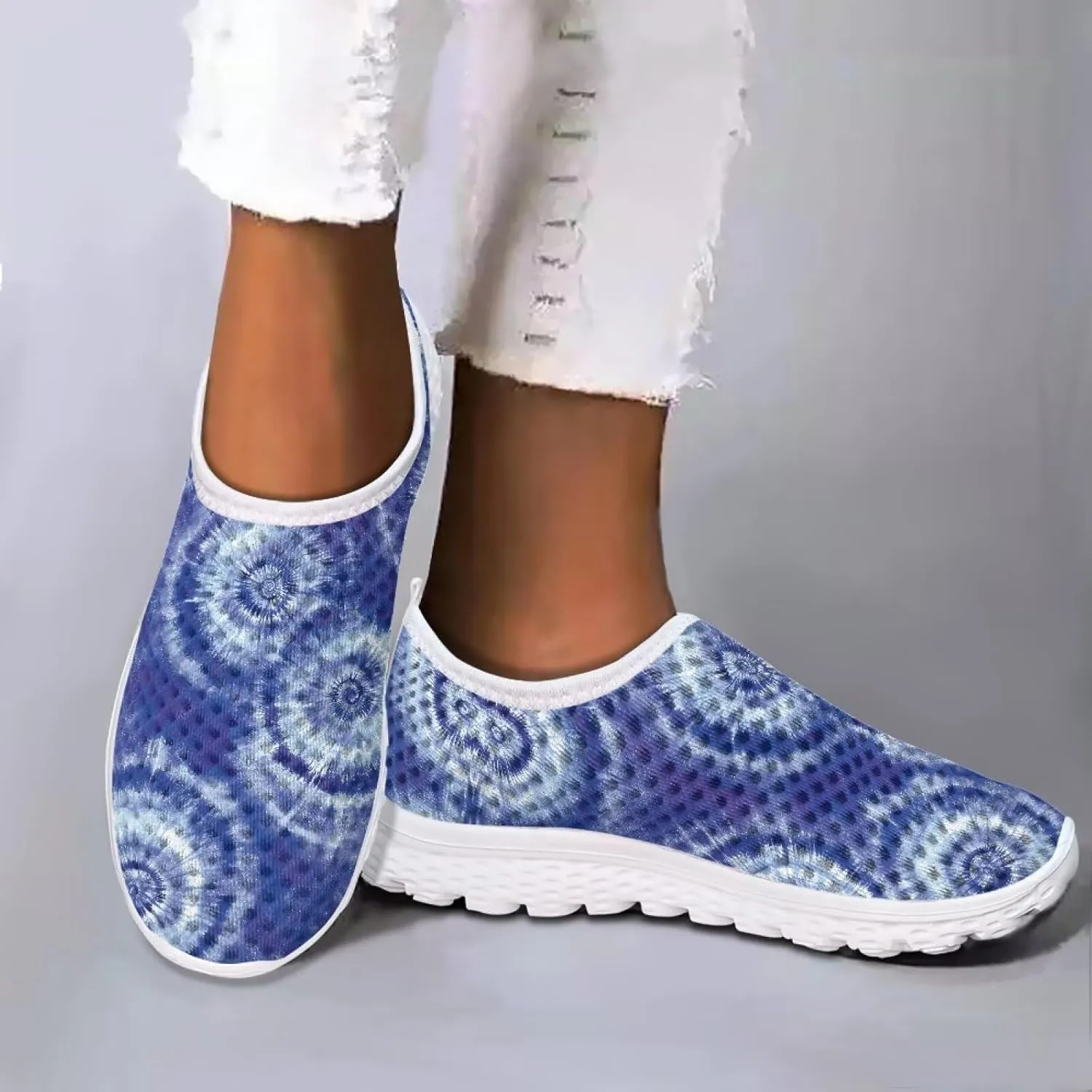KEIAHUAN Trail Running Shoes Women Lightweight Fashion Casual Mesh Sneakers Flats