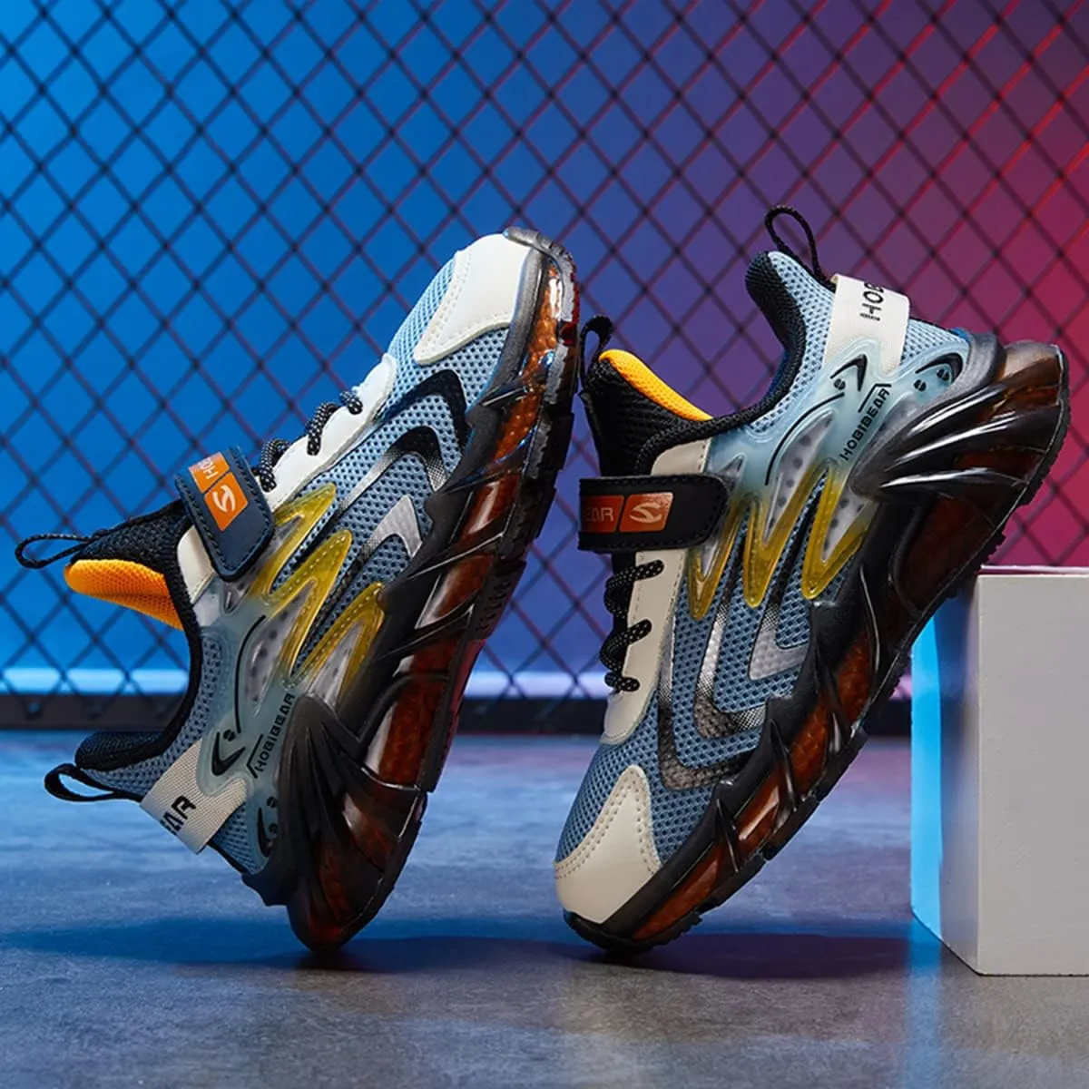 Kids Basketball Shoes Boys Air Cushion Non-Slip Sneakers Girls Comfortable Breathable Running Shoes