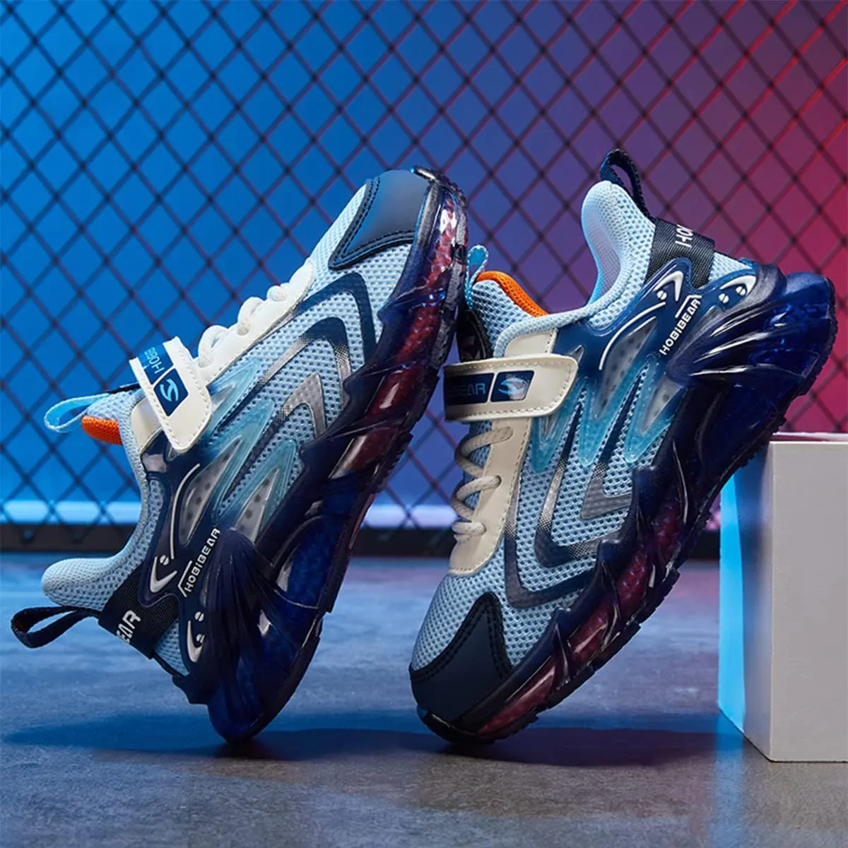 Kids Basketball Shoes Boys Air Cushion Non-Slip Sneakers Girls Comfortable Breathable Running Shoes