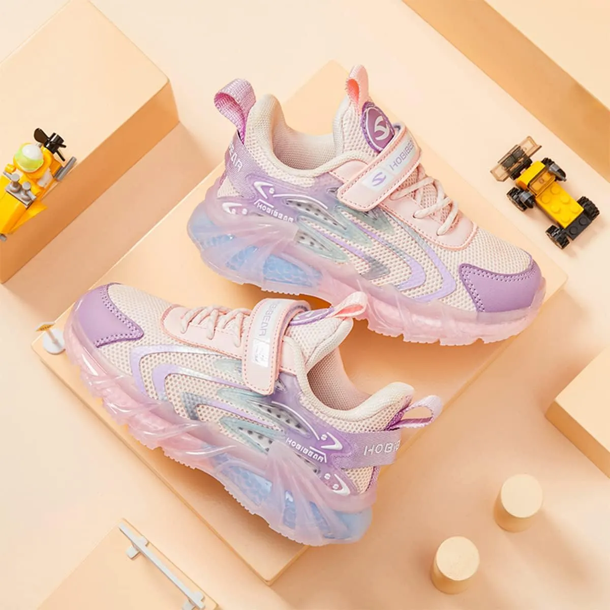 Kids Basketball Shoes Boys Air Cushion Non-Slip Sneakers Girls Comfortable Breathable Running Shoes