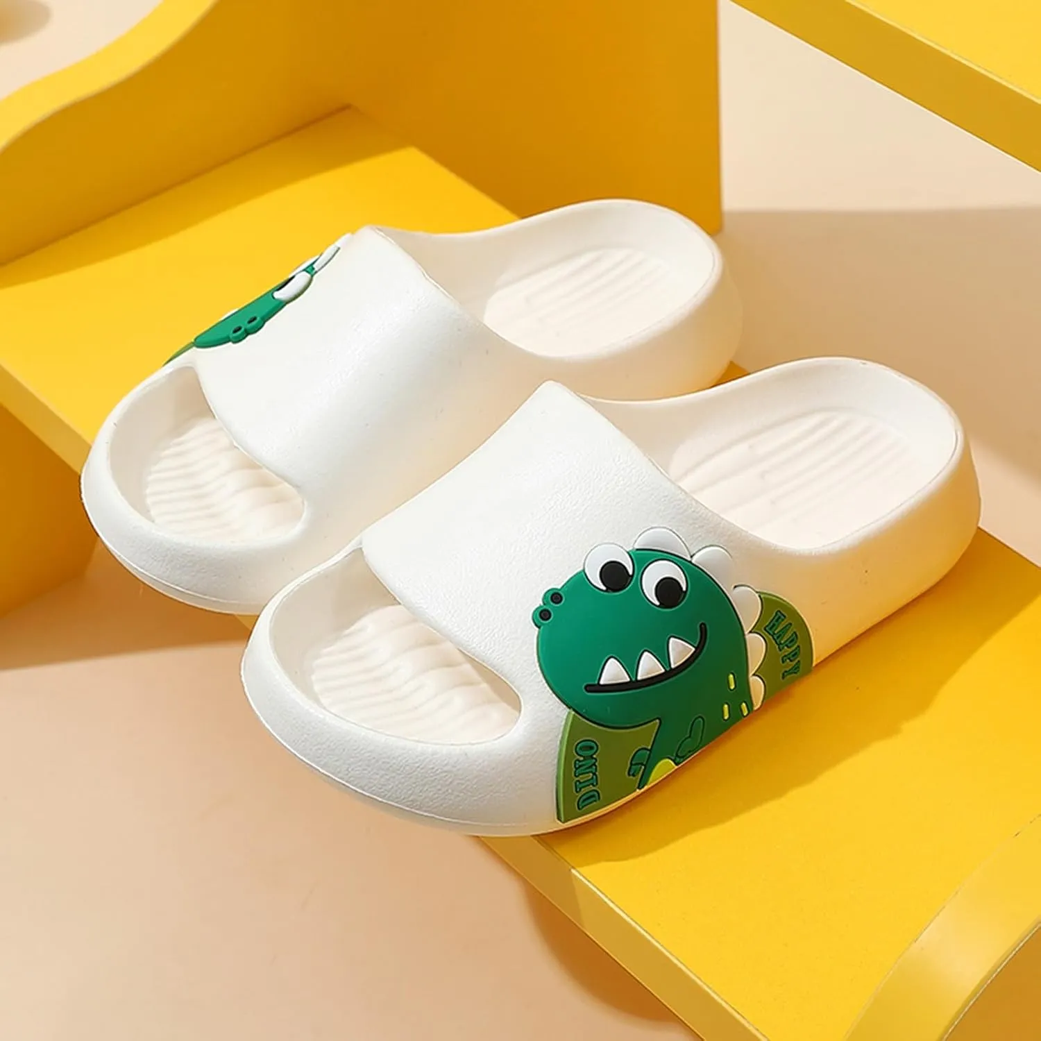 Kids Slides for Girls Boys Toddler Cloud Slides Dinosaur Quick Drying Beach Slides Toddler Pool Shower Flip Flops Slippers