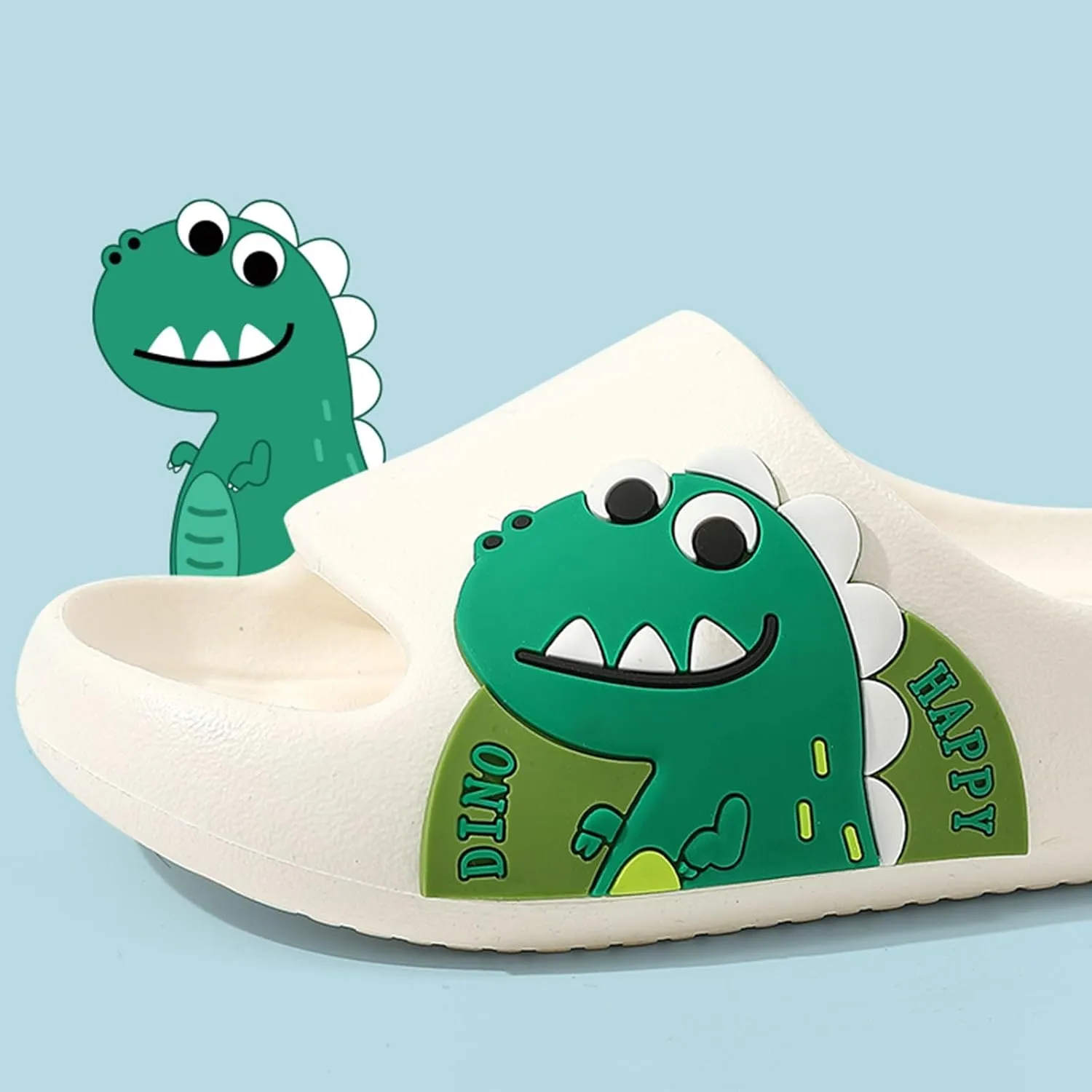 Kids Slides for Girls Boys Toddler Cloud Slides Dinosaur Quick Drying Beach Slides Toddler Pool Shower Flip Flops Slippers