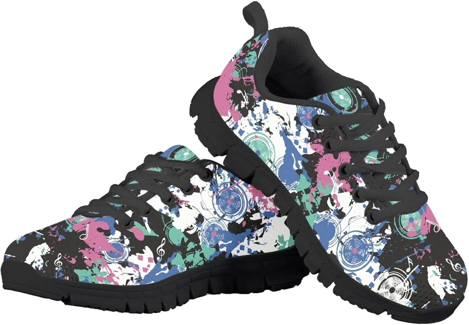 Kids Sneakers Lightweight Washable Fashion Breathable Running Shoes Girls Athletic Shoes Lace-up Sneaker