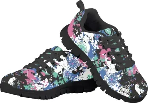 Kids Sneakers Lightweight Washable Fashion Breathable Running Shoes Girls Athletic Shoes Lace-up Sneaker