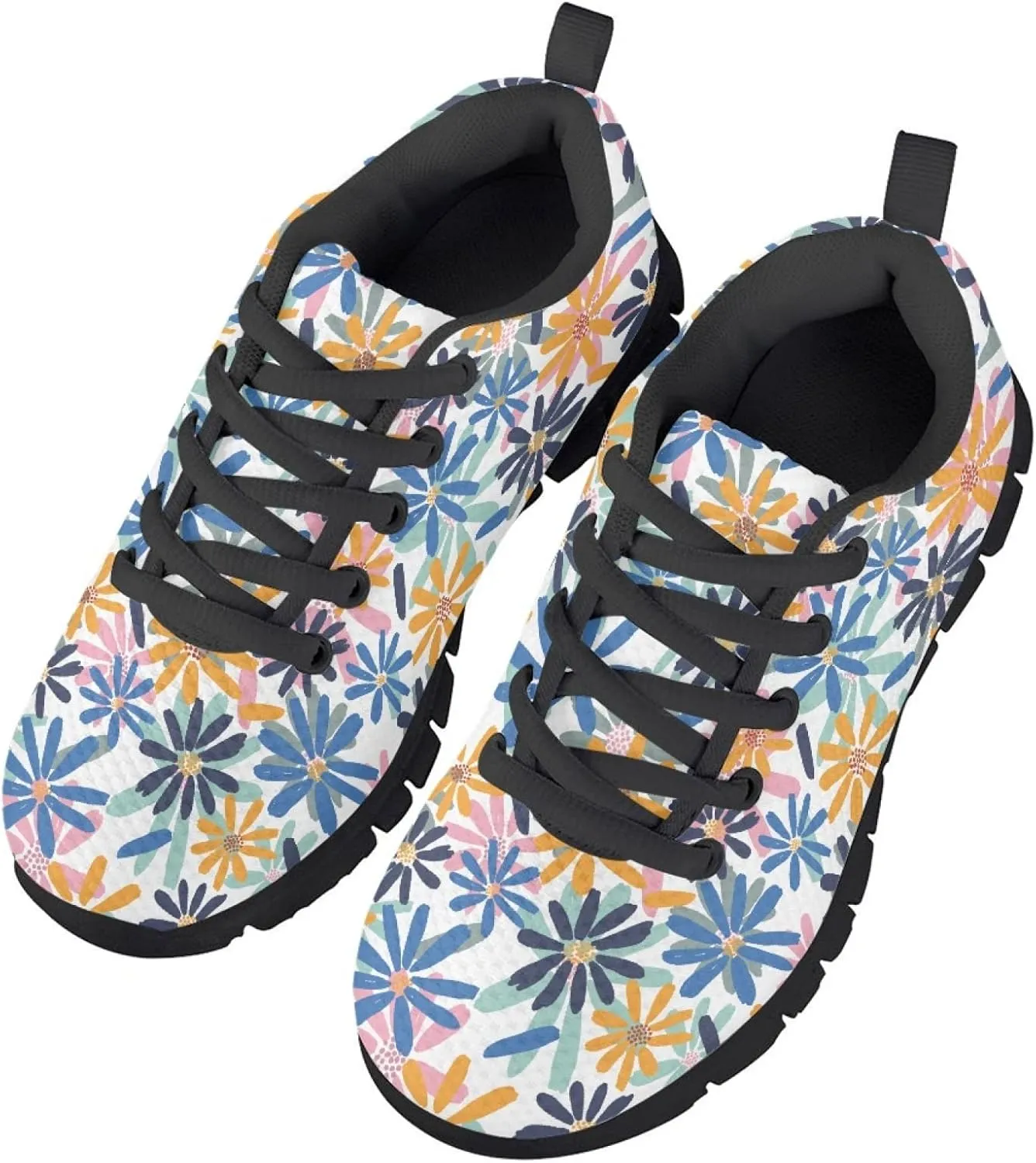 Kids Sneakers Lightweight Washable Fashion Breathable Running Shoes Girls Athletic Shoes Lace-up Sneaker