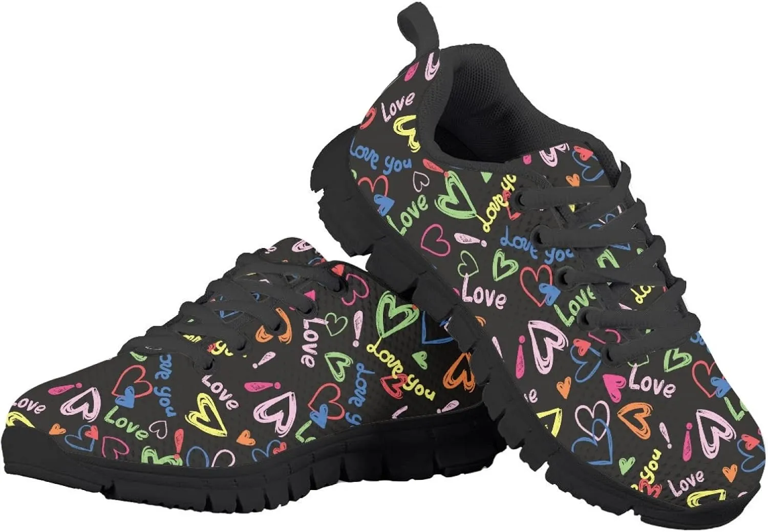 Kids Sneakers Lightweight Washable Fashion Breathable Running Shoes Girls Athletic Shoes Lace-up Sneaker