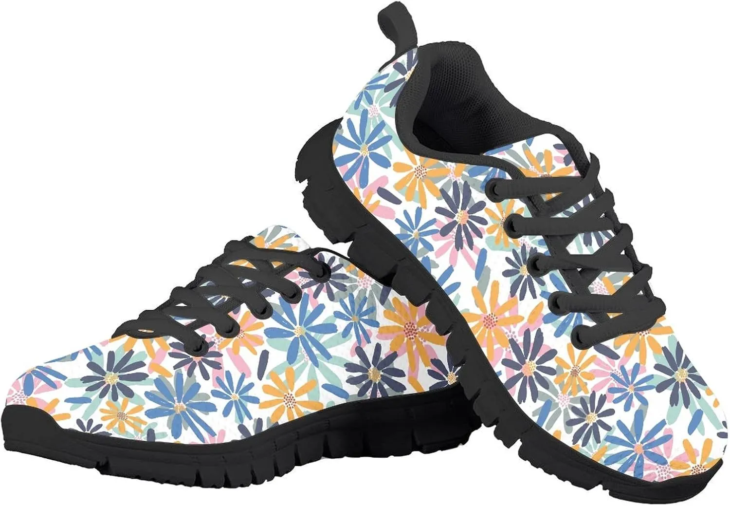 Kids Sneakers Lightweight Washable Fashion Breathable Running Shoes Girls Athletic Shoes Lace-up Sneaker