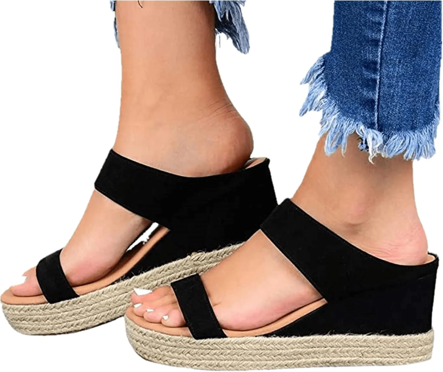 Ladmiple Sandals for Women Dressy Summer,Women's 2023 Casual Cute Bow Knot Beach Flip Flops Comfy Platform Shoes Sandals