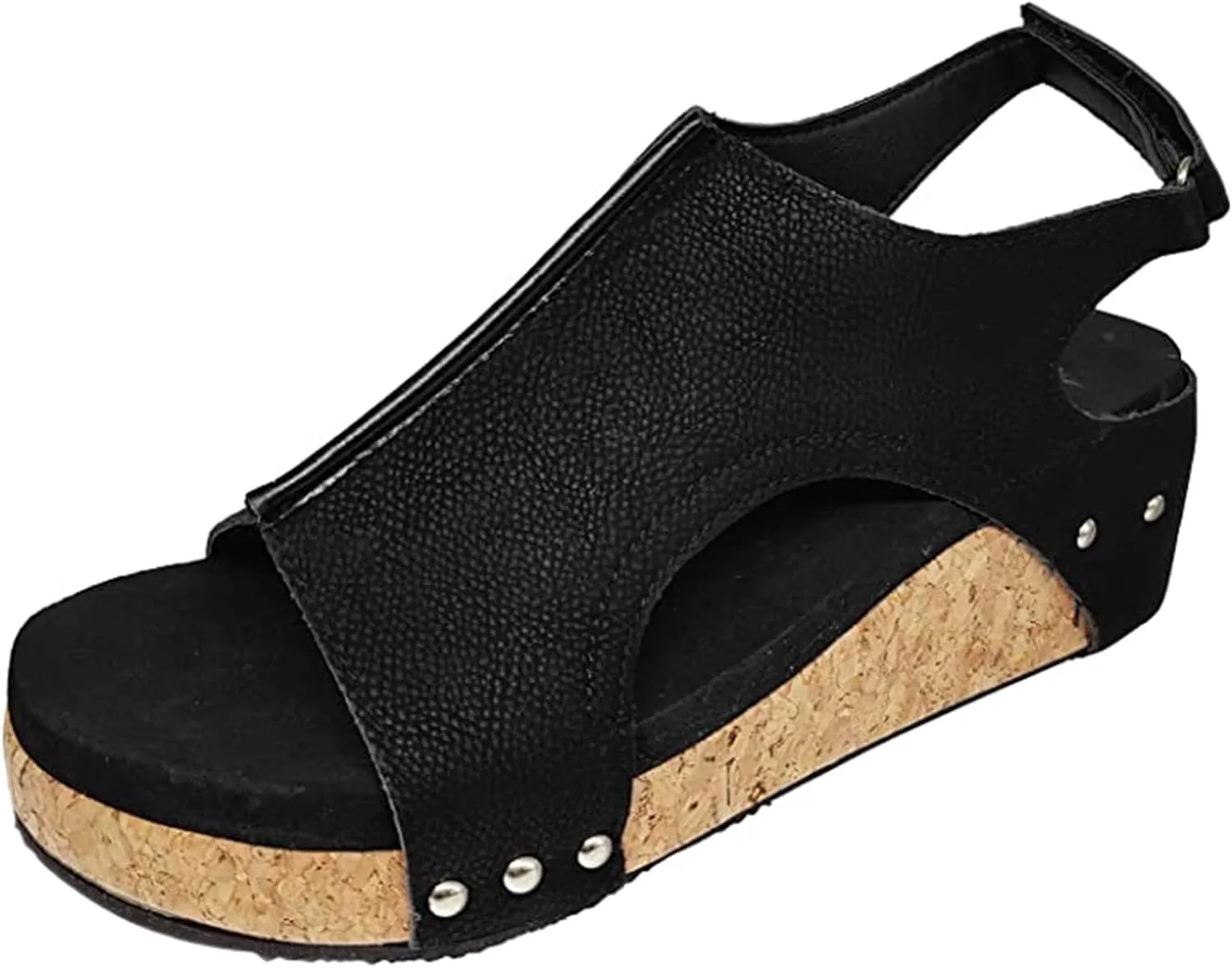 Ladmiple Sandals for Women Dressy Summer,Women's Comfy Espadrille Wedge Platform Sandals Ankle Buckle Open Toe Sandals