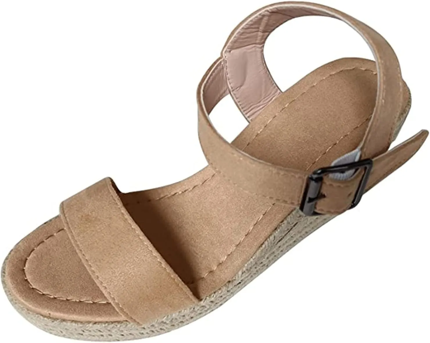 Ladmiple Summer Sandals for Women 2023 Fashion Floral Platform Ankle Strap Wedge Sandals Open Toe Comfy High Heel Shoes