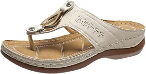 Ladmiple Summer Sandals for Women 2023 Wedge Flower Flip Flops Slides Sandal Breathable Open Toe Comfy Orthopedic Sandal
