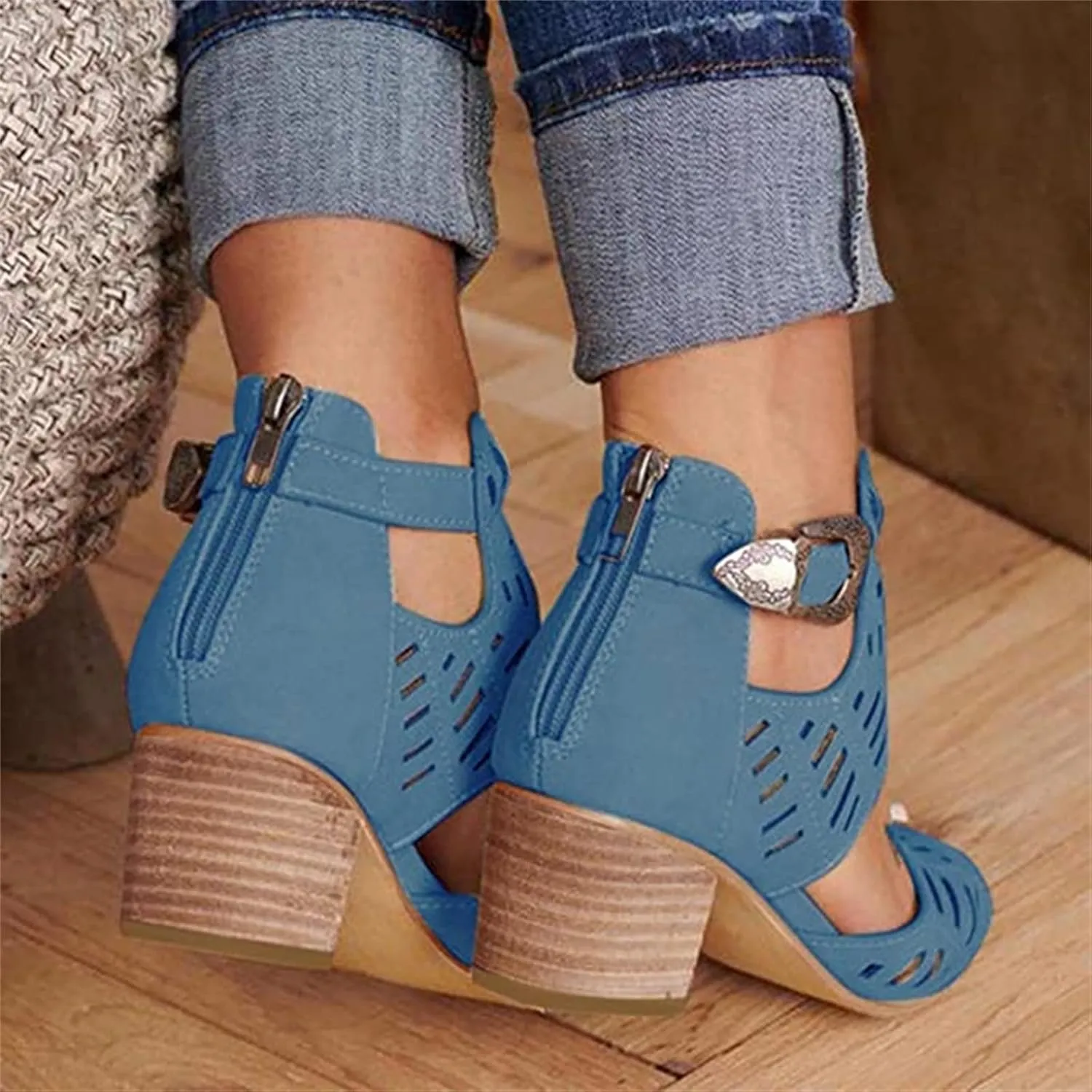 Ladmiple Wedge Sandals for Women 2023 Slip-On Ankle Strap Sandal Summer Casual Beach Shoes Open Toe Espadrilles Platform