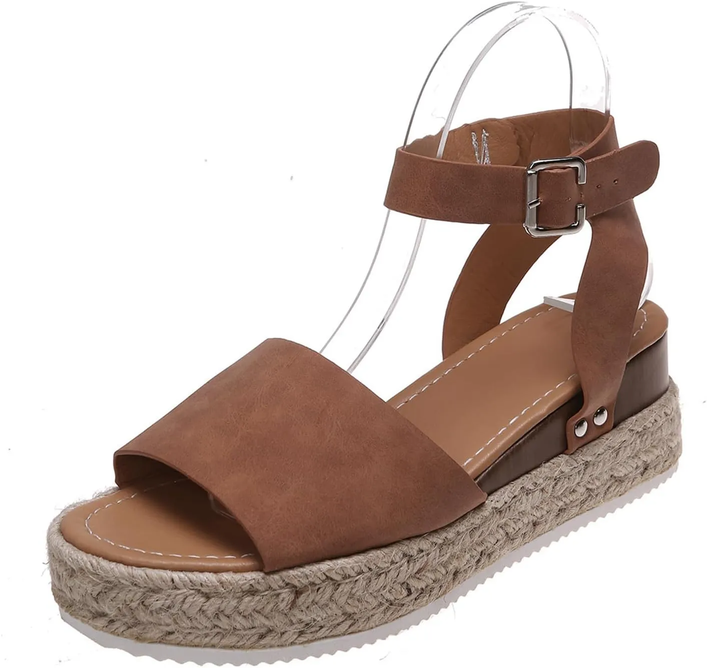 Ladmiple Wedge Sandals for Women Dressy 2023 Comfy Slip On Sandal Summer Casual Beach Shoes Open Toe Espadrille Platform