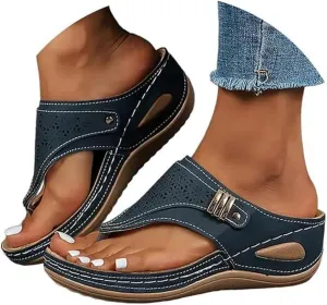 Ladmiple Womens Sandals Comfortable Dressy Arch Support Orthopedic Thong Flip Flops Soft Summer Beach Shoes Orthotic Slides