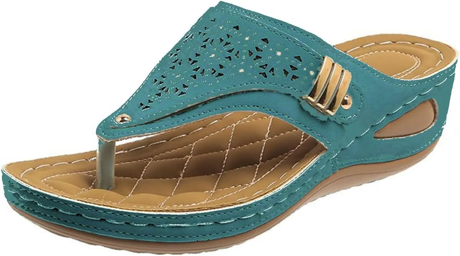 Ladmiple Womens Sandals Comfortable Dressy Arch Support Orthopedic Thong Flip Flops Soft Summer Beach Shoes Orthotic Slides