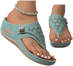 Ladmiple Womens Sandals Comfortable Dressy Arch Support Orthopedic Thong Flip Flops Soft Summer Beach Shoes Orthotic Slides