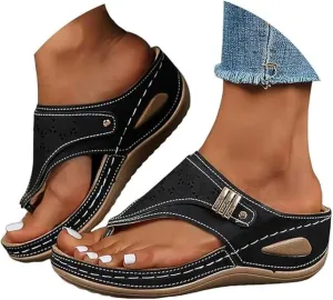 Ladmiple Womens Sandals Comfortable Dressy Arch Support Orthopedic Thong Flip Flops Soft Summer Beach Shoes Orthotic Slides