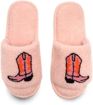 Living Royal Slide Slippers, Novelty Cozy Non-Slip Rubber Sole, Soft 100% Polyester, Funny Fuzzy Design